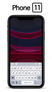 اسکرین شات برنامه Black Phone 11 Keyboard Theme 1