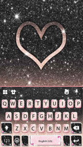 اسکرین شات برنامه Black Pink Glitter Keyboard Theme 5