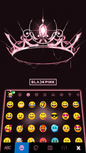 اسکرین شات برنامه Black Pink Tiara Keyboard Back 3