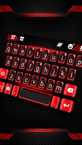 اسکرین شات برنامه Black Red Tech Keyboard Theme 1