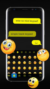 اسکرین شات برنامه Black Yellow Business Keyboard Theme 3