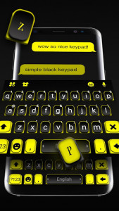 اسکرین شات برنامه Black Yellow Business Keyboard Theme 1