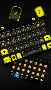 اسکرین شات برنامه Black Yellow Business Keyboard Theme 2