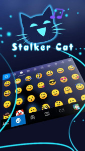 اسکرین شات برنامه Stalker Cat Keyboard Theme 2