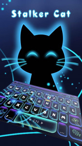 اسکرین شات برنامه Stalker Cat Keyboard Theme 1