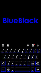 اسکرین شات برنامه Blue Black Keyboard Theme 5