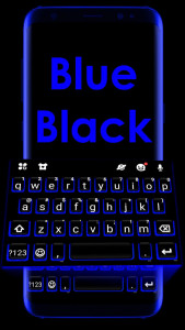 اسکرین شات برنامه Blue Black Keyboard Theme 1