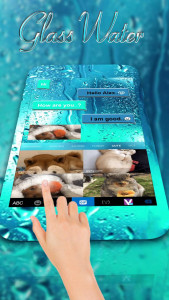 اسکرین شات برنامه Blue Glass Water Theme 4