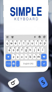اسکرین شات برنامه Blue White Chat Keyboard Theme 2