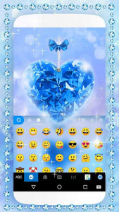 اسکرین شات برنامه Blue Diamond Keyboard Theme 2