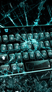 اسکرین شات 1 برنامه Broken Crush Glass Keyboard Ba
