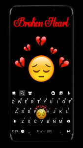 اسکرین شات برنامه Broken Heart Emoji Theme 1