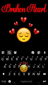 اسکرین شات برنامه Broken Heart Emoji Theme 5