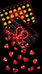 اسکرین شات برنامه Broken Hearts Gravity Keyboard 3