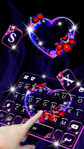اسکرین شات برنامه Bubble Heart Keyboard Background 3