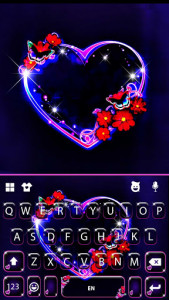 اسکرین شات برنامه Bubble Heart Keyboard Background 5