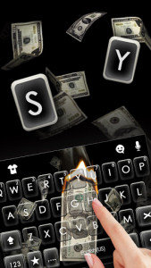 اسکرین شات برنامه Burning Dollars Keyboard Background 2