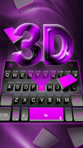اسکرین شات برنامه Classic 3D Purple Keyboard Theme 2