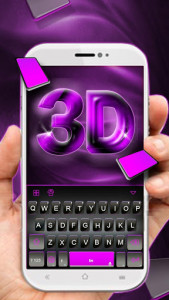 اسکرین شات برنامه Classic 3D Purple Keyboard Theme 1