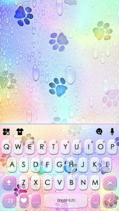 اسکرین شات برنامه Color Raindrop Paws Keyboard Background 5
