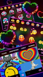 اسکرین شات برنامه Colorful Hearts Keyboard Theme 4