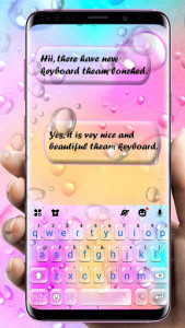 اسکرین شات برنامه Colorful Water Drops Keyboard Theme 2