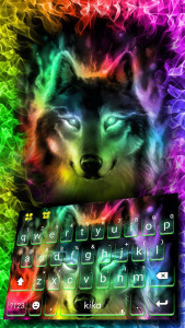 اسکرین شات برنامه Colorful Wolf Keyboard Theme 1