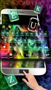 اسکرین شات برنامه Colorful Wolf Keyboard Theme 3