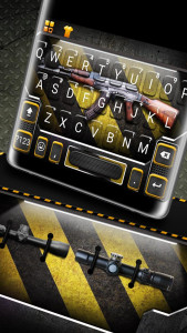 اسکرین شات برنامه Cool Mob Gun Army Keyboard Theme 2