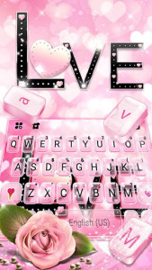 اسکرین شات برنامه Couple Love Roses Keyboard Theme 2