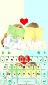 اسکرین شات برنامه Couple Love Story Keyboard Theme 5