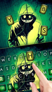 اسکرین شات 2 برنامه Creepy Smile Keyboard Theme