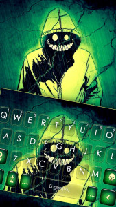 اسکرین شات 1 برنامه Creepy Smile Keyboard Theme