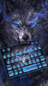 اسکرین شات 1 برنامه Cruel Night Wolf Keyboard Them