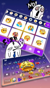 اسکرین شات برنامه Cry Emojis Gravity Keyboard Ba 3