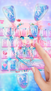 اسکرین شات برنامه Cupid Pretty Girl Keyboard Theme 2