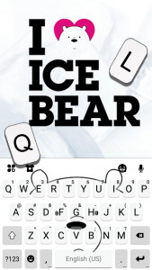 اسکرین شات برنامه Cute Bear2 Keyboard Theme 2