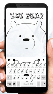 اسکرین شات برنامه Cute Bear2 Keyboard Theme 1