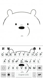 اسکرین شات برنامه Cute Bear2 Keyboard Theme 5