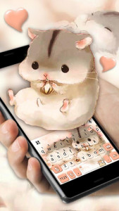 اسکرین شات برنامه Cute Furry Hamsters Keyboard Theme 2