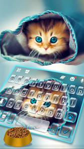 اسکرین شات برنامه Cute Kitty Keyboard Theme 1