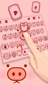 اسکرین شات برنامه Cute Little Piggy Keyboard The 2