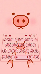 اسکرین شات برنامه Cute Little Piggy Keyboard The 1