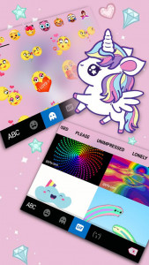 اسکرین شات برنامه Cute Pink Unicorn Theme 4