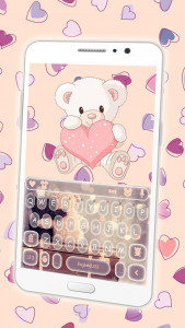 اسکرین شات برنامه Cute Bear Keyboard Theme 1