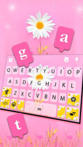 اسکرین شات برنامه Daisy Flower Keyboard Theme 3