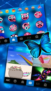 اسکرین شات برنامه Neon Butterfly Theme 4