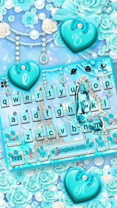 اسکرین شات برنامه Diamond Paris Butterfly Keyboard Theme 2