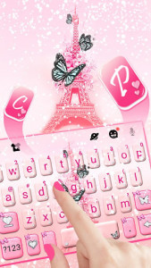 اسکرین شات برنامه Dream Pink Paris Keyboard Theme 2