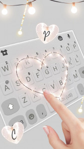 اسکرین شات برنامه Fairy Lights Heart Keyboard Background 2